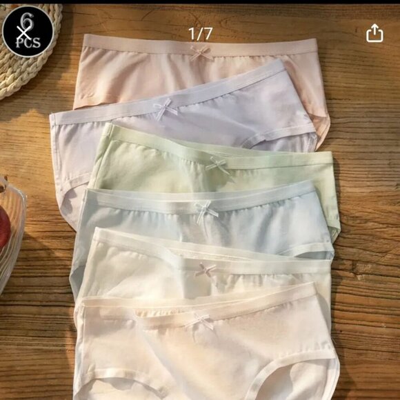 5-Pack Mid-Rise Pastel Color Cotton Underwear Hipster Panties Multi-color Briefs - Picture 1 of 16